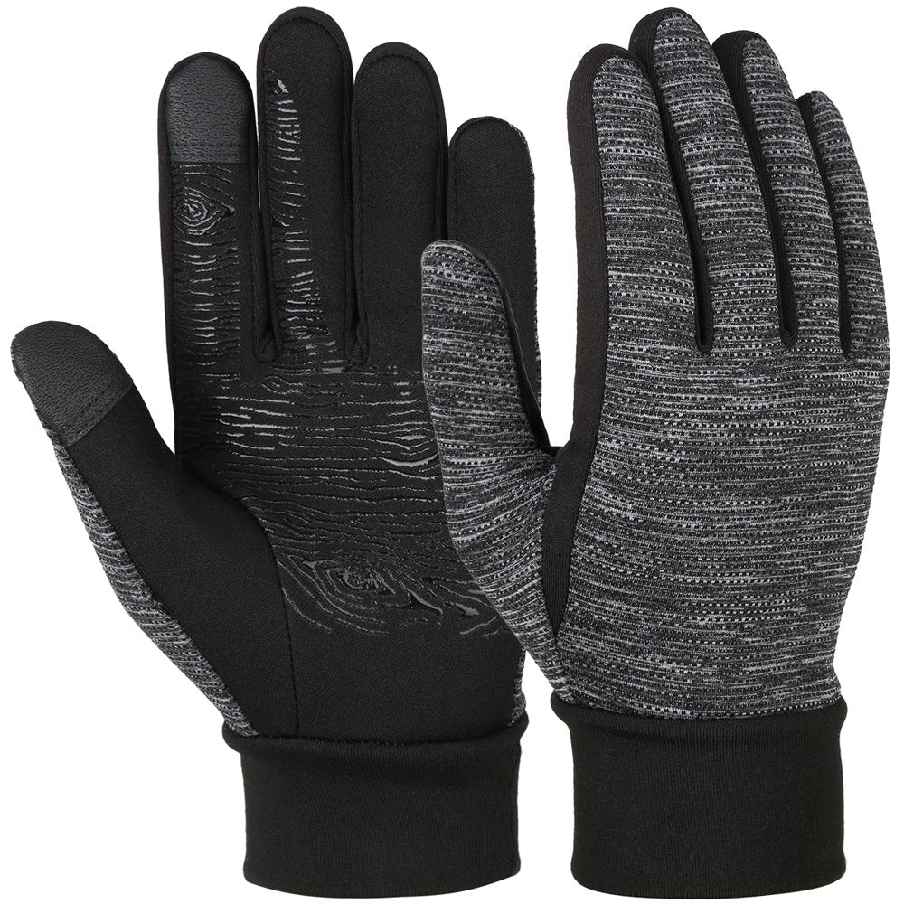 Vbiger Winter Gloves for Men Women Warm Sport Gloves Touch Screen Gloves for Running Cycling Black & M