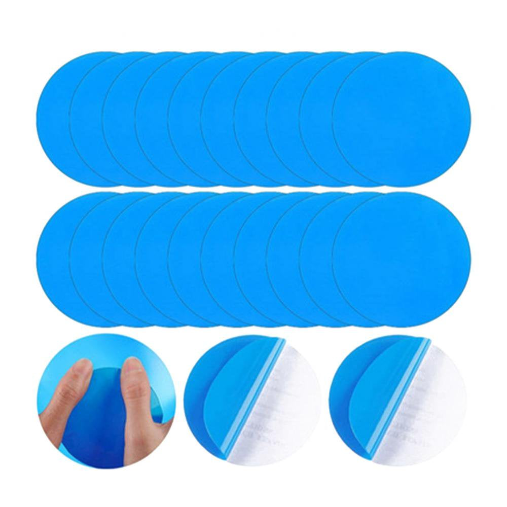 20 Pieces Self-Adhesive PVC Repair Patches, Vinyl Pool Liner Patch for Swimming Pools Inflatable Boats, Air Bed, Raft Kayak (Round)