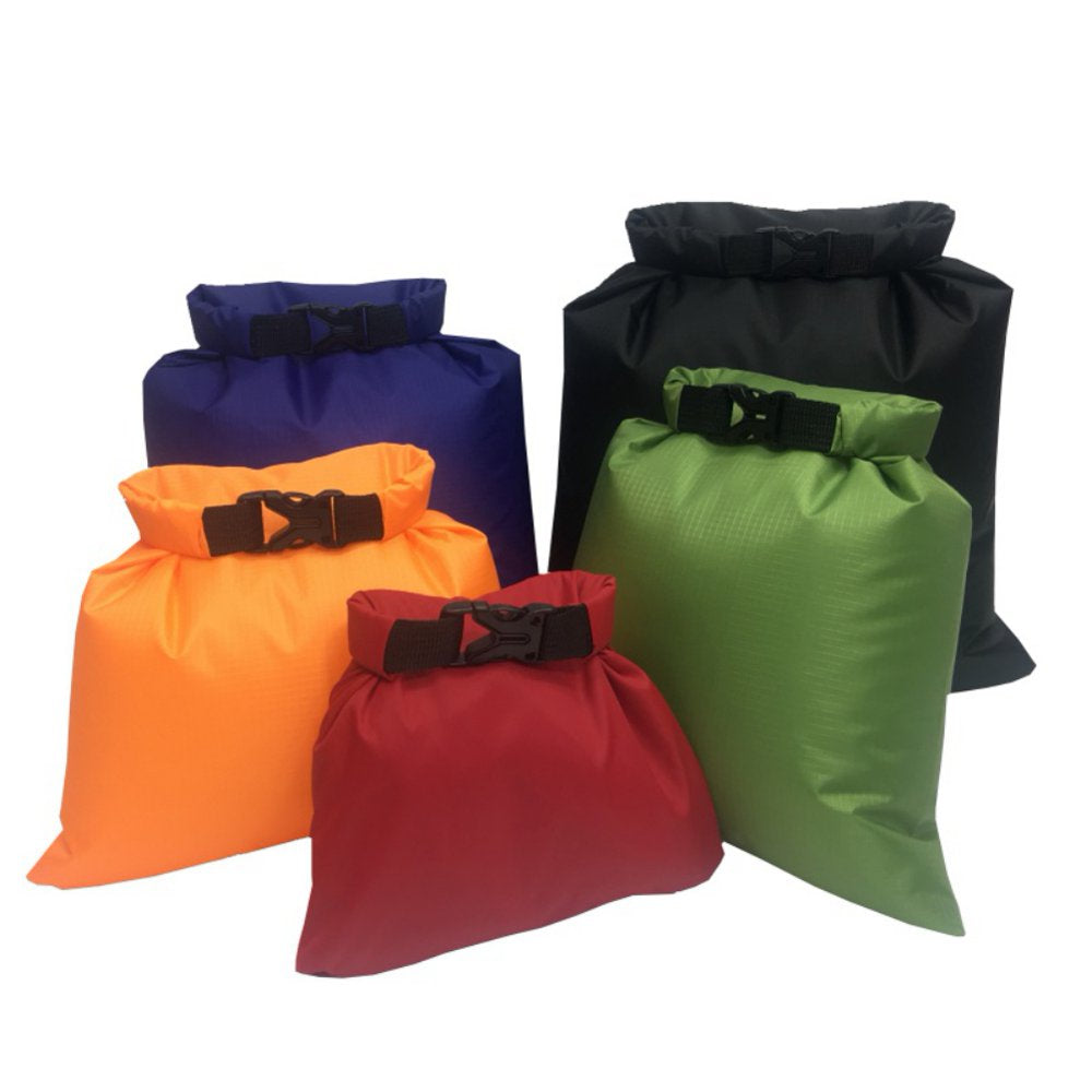 5 Pack Floating Waterproof Dry Bag 1.5L/2.5L/3.5L/4.5L/6L ,Roll Top Sack Keeps Gear Dry for Kayaking, Rafting, Boating, Swimming, Camping, Hiking, Beach, Fishing