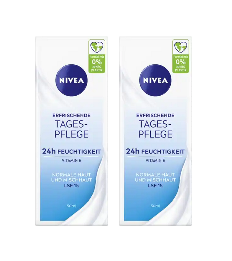 2xPack Nivea Refreshing Day Care Moisturizer SPF 15 - 100 ml