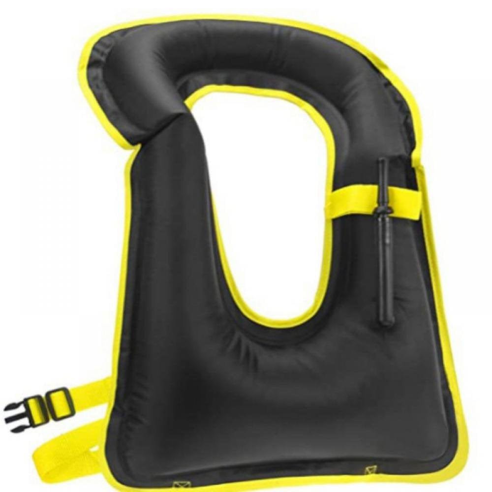 Adult Inflatable Snorkel Vest Snorkeling Jackets Free Diving Swimming Safety Load up to 220 Ibs