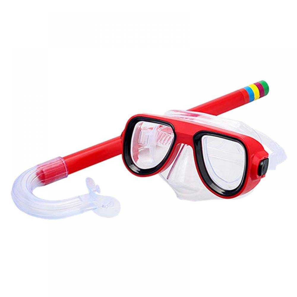 2021 SHOP Clearance!Kids Diving Goggle Mask Breathing Tube Shockproof Anti-Fog Swimming Glasses Band Snorkeling Underwater Accessories Set