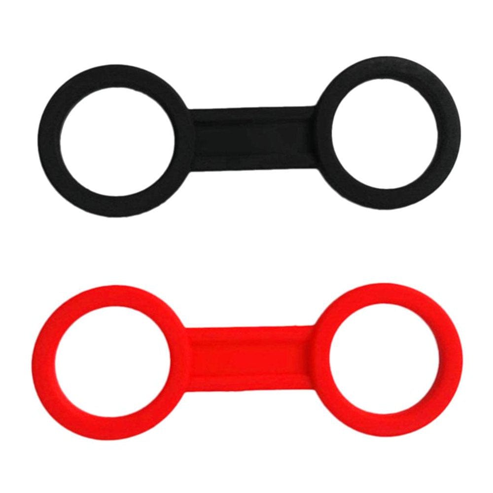 2X Durable Silicone Scuba Diving Snorkel Keeper Retainer Holder Black and Red