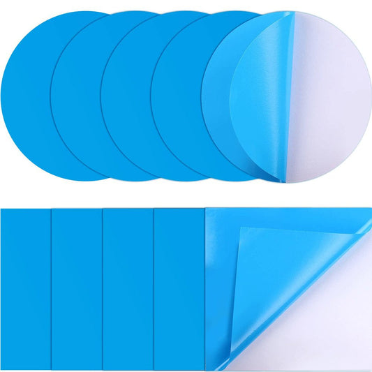 10PCS Self-Adhesive PVC Repair Patches, Self-Adhesive Repair Patches Pool for Swimming Pools,Vinyl Pool Liner Patch Boat Repair Vinyl Rubbers for Inflatable Boat Raft Kayak Canoe, (Blue)