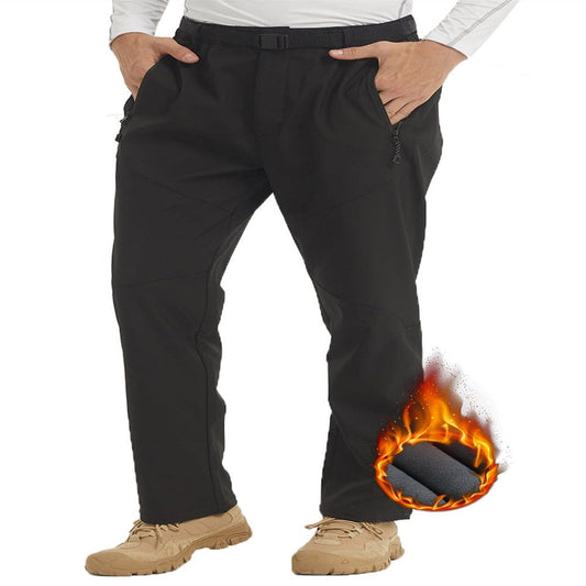 YUSHOW Mens Snow Ski Pants Waterproof Fleece Lined Outdoor Hiking Softshell Pants Size M