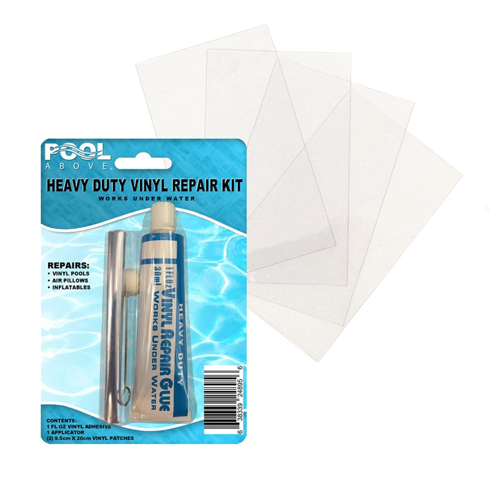 4 Pack of Black 3X5" Vinyl + Repair Kit for Inflatables Boat Raft Kayak Air Beds