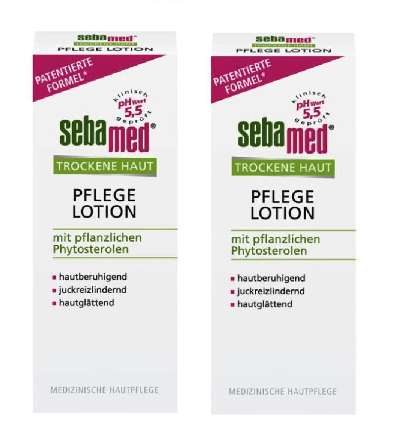 2xPack SEBAMED Dry Skin Care Lotion - 200 ml each