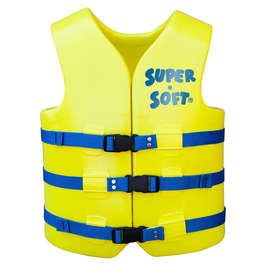 TRC Recreation Super Soft USCG Adult Life Jacket Vest, Large, Yellow