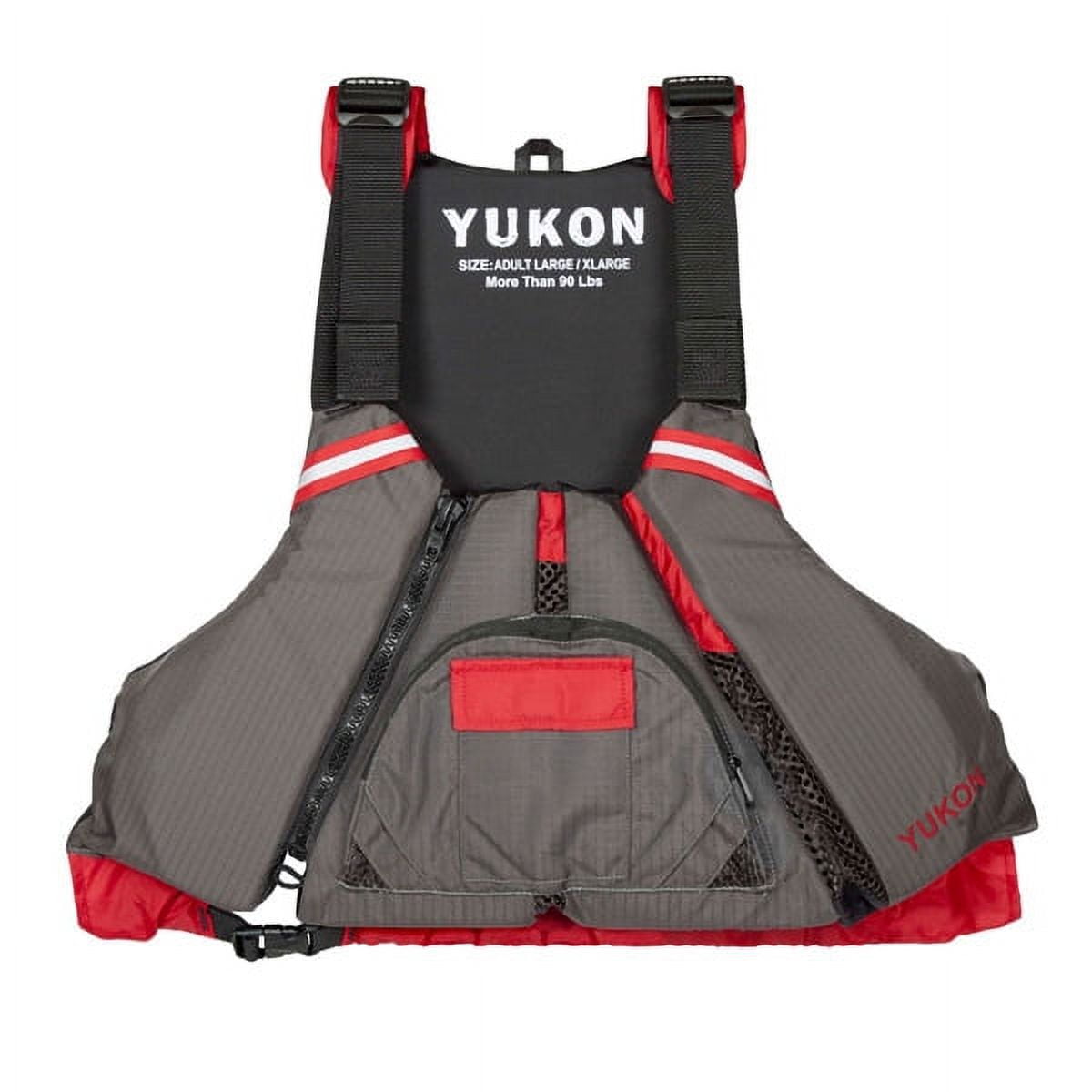 Yukon Sport Paddle Life Vest, Carbon/Deep Red, Small/Medium