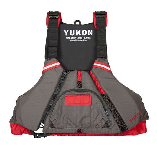 Yukon Sport Paddle Life Vest, Carbon/Deep Red, Small/Medium