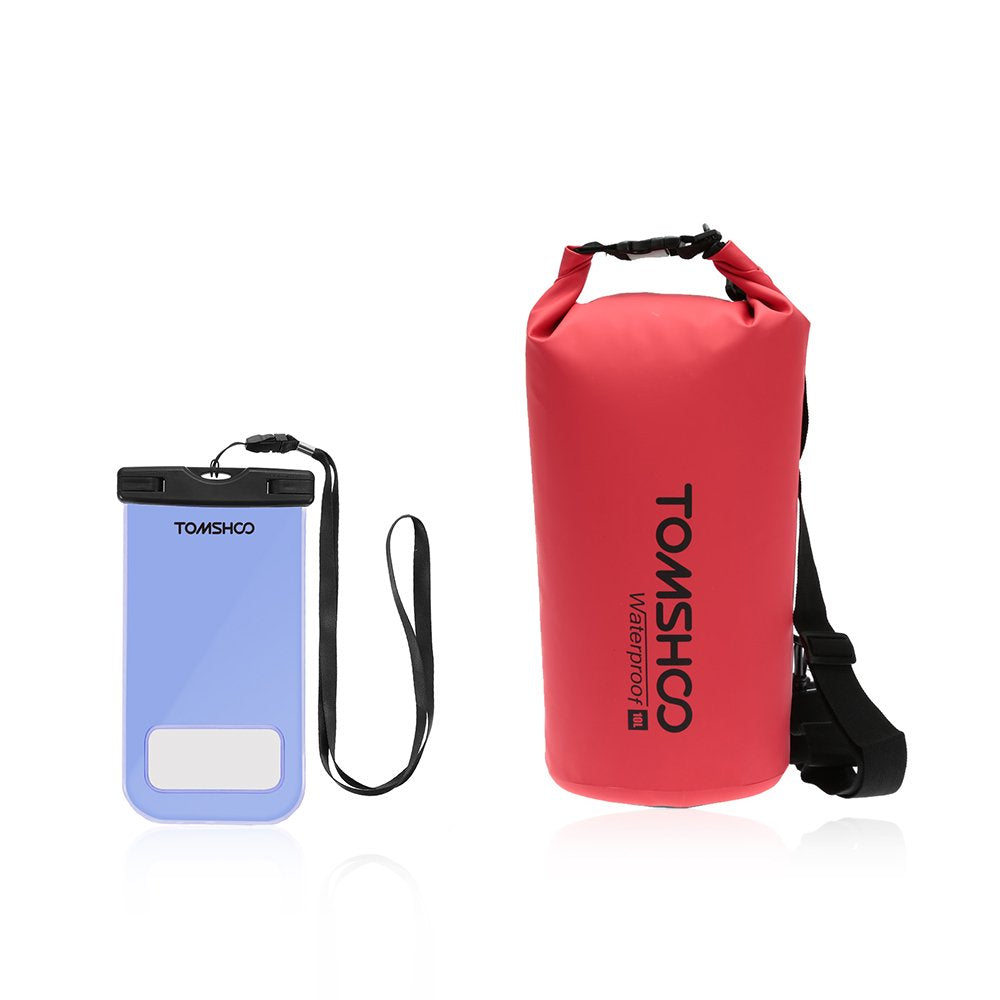 TOMSHOO 10L / 20L Outdoor Water-Resistant Dry Bag Sack Storage Bag for Travelling Rafting Boating Kayaking Canoeing Camping Snowboarding