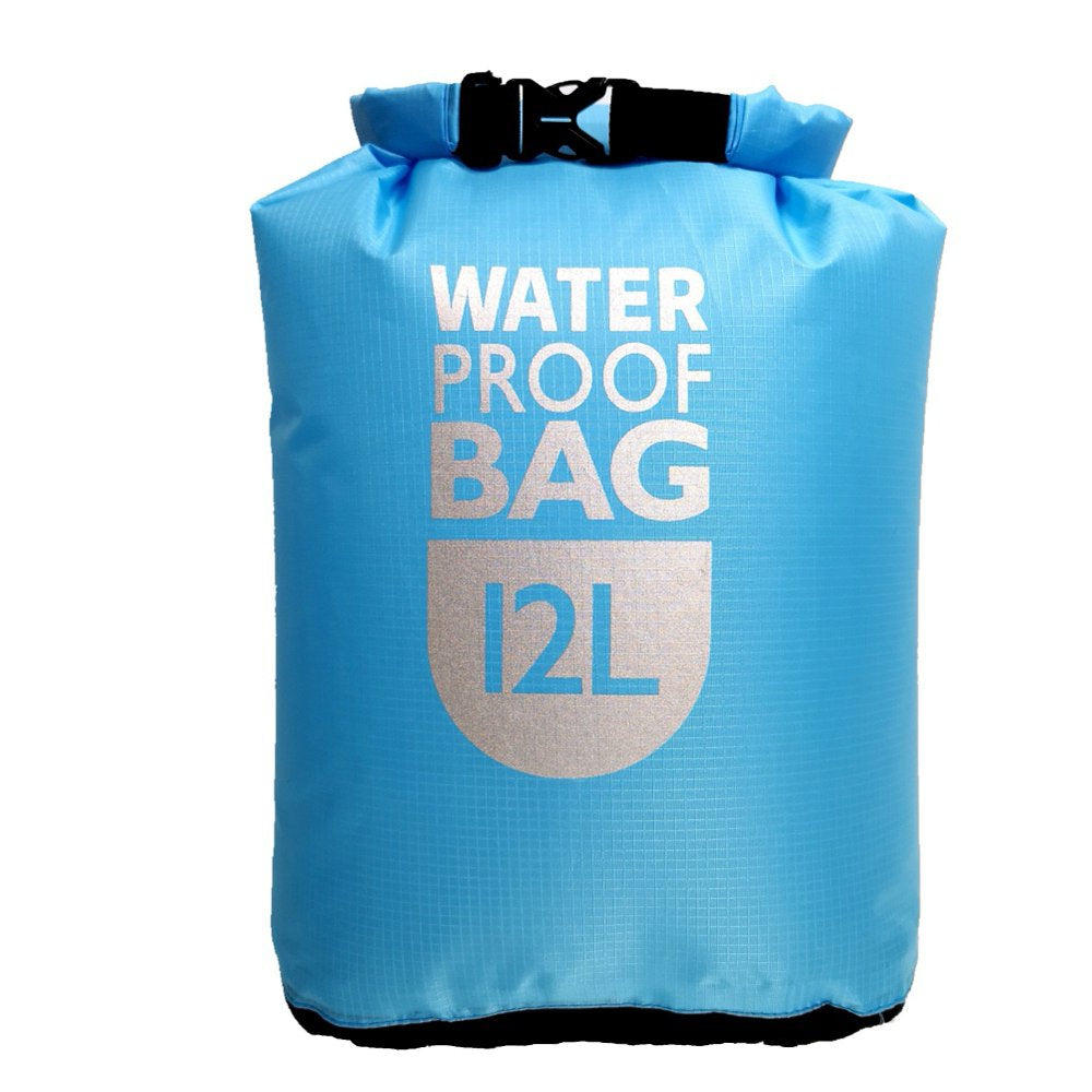 6L/12L/24L Outdoor Dry Bag Floating Waterproof Lightweight Roll Top Sack Keeps Gear Dry for Travel Boating Kayaking Trekking Fishing Rafting Swimming Camping Hiking Beach