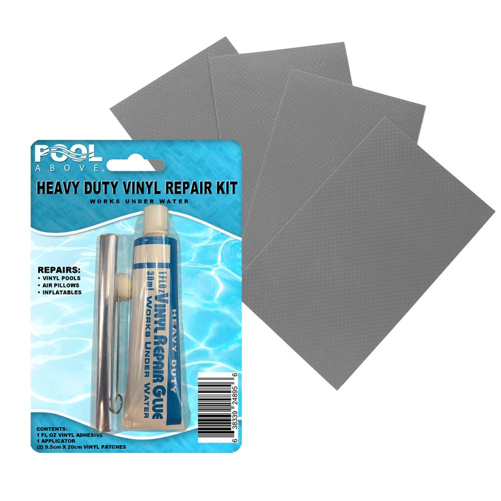 4 Pack of Black 3X5" Vinyl + Repair Kit for Inflatables Boat Raft Kayak Air Beds