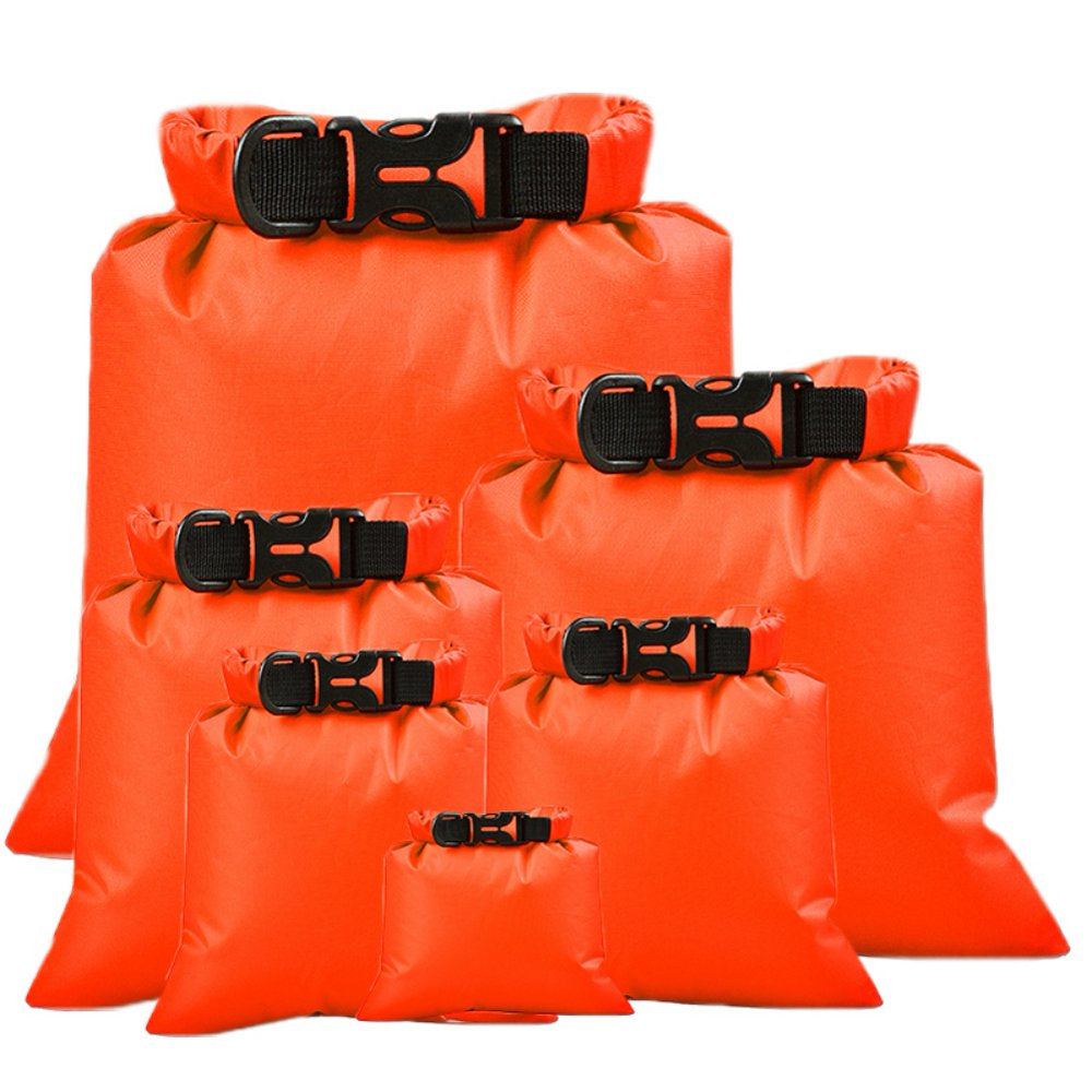 6 Pack Waterproof Dry Bag Lightweight Snorkeling Drifting Bag for Camping Boating Kayaking Rafting Drifting,Mc