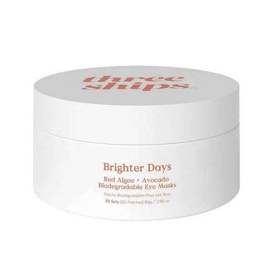 Three Ships Brighter Days Red Algae + Avocado Biodegradable Eye Masks 30 Sets (60 Patches)