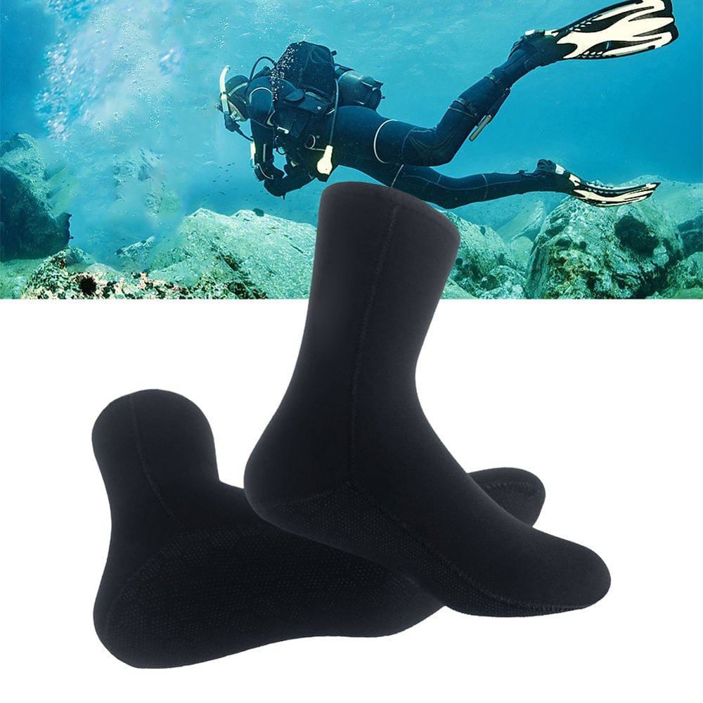 YFMHA 5Mm Neoprene Diving Socks Women Men Non-Slip Snorkeling Surfing Socks (L)